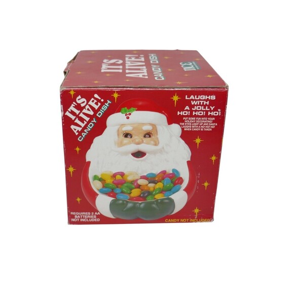 NCE Creative Enterprises 1993 It's Alive Santa Claus Ceramic Candy Dish in Box - Picture 13 of 14